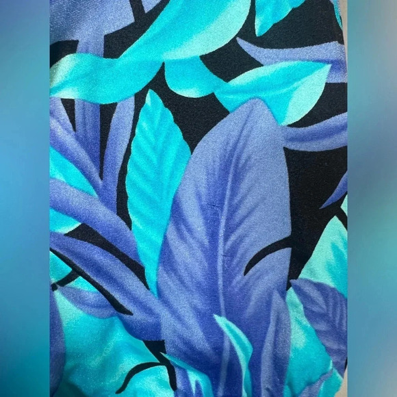 Le Cove Vintage Women's Ruched One Piece Swim Suite Floral Size 16 - Picture 5 of 5